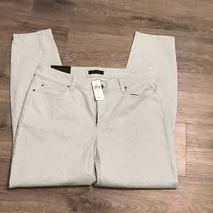 NWT ann Taylor blue white striped pants